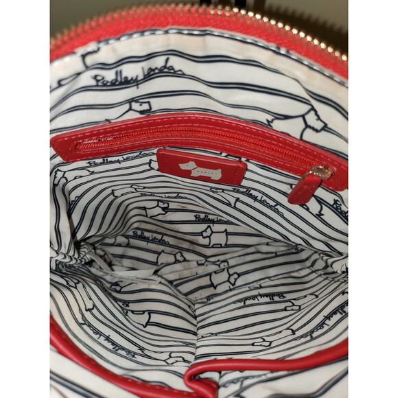 RADLEY LONDON Pocket Essentials Zip-Top Crossbody Nylon Shoulder Bag Red Blue - Picture 5 of 7